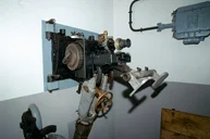 Dubbele mitrailleur in een schietkamer (reconstructie)